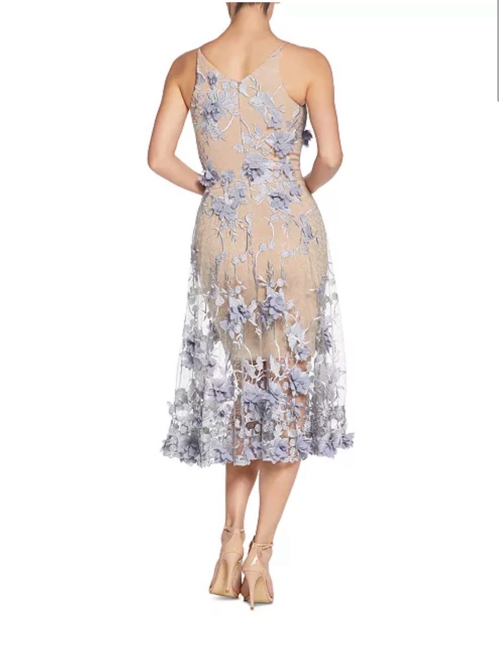 Dress the population Sleeveless Embroidered Lace OverlayDress in - Picture 5 of 15